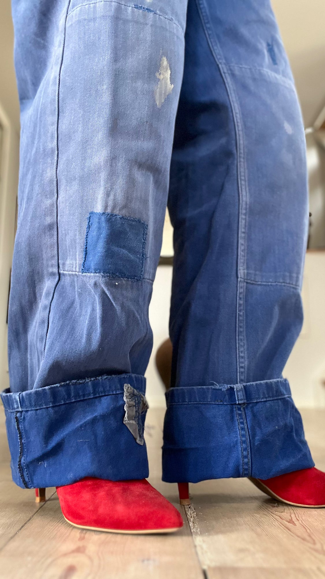 Denim buksedragt
