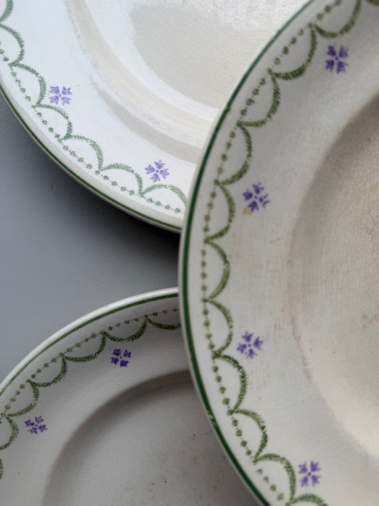 Franske vintage middagstallerkner