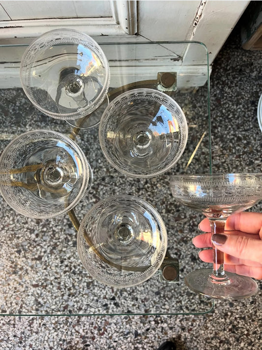 Franske champagneskåle