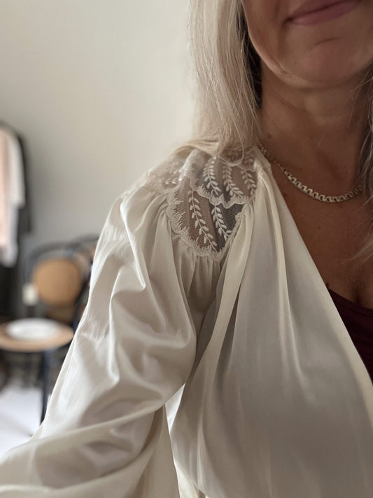 Fransk vintage robe eller morgenkåbe