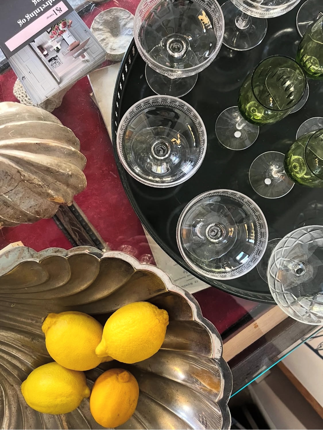 Vintage champagneskåle