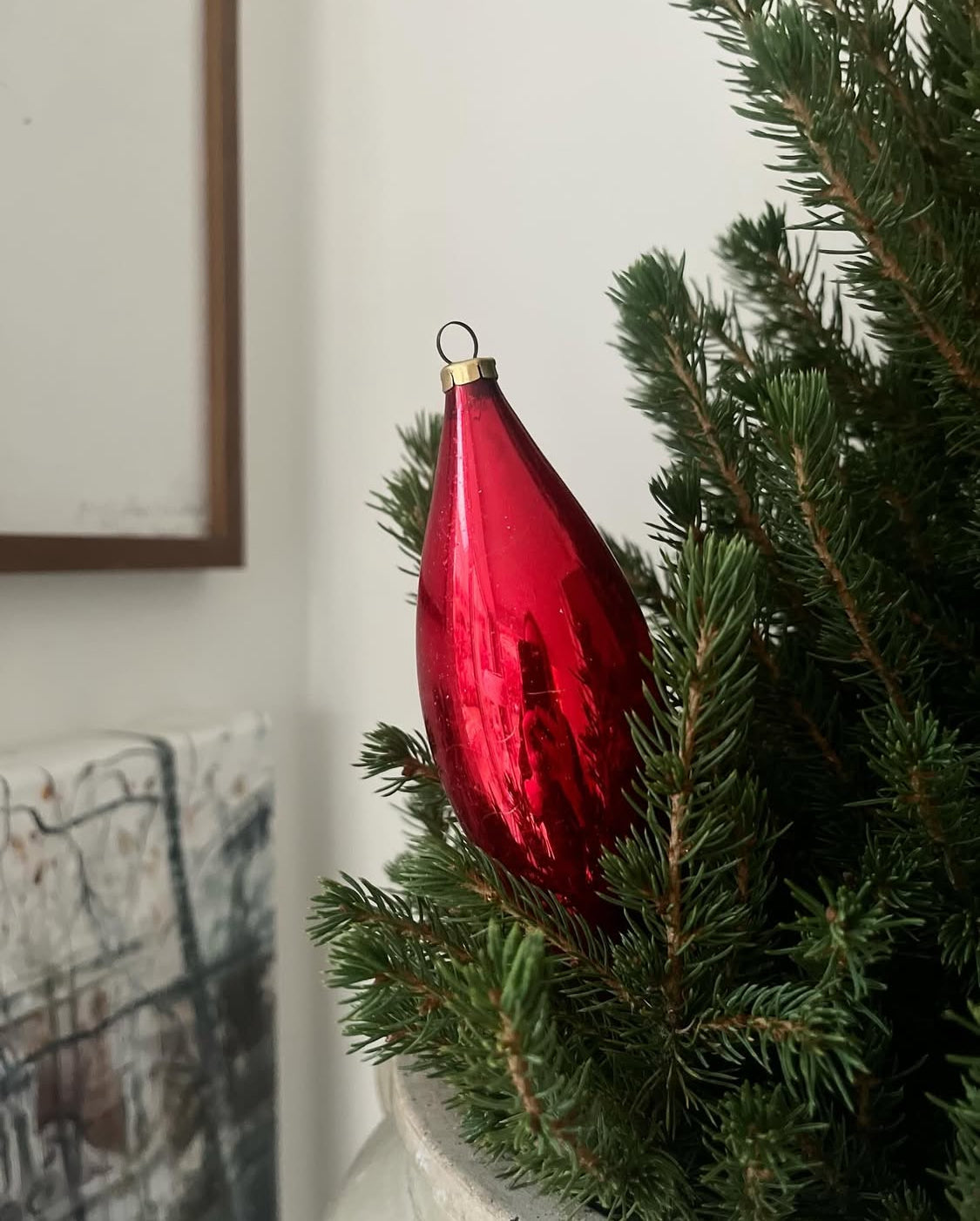 Vintage dråbeformet julekugle