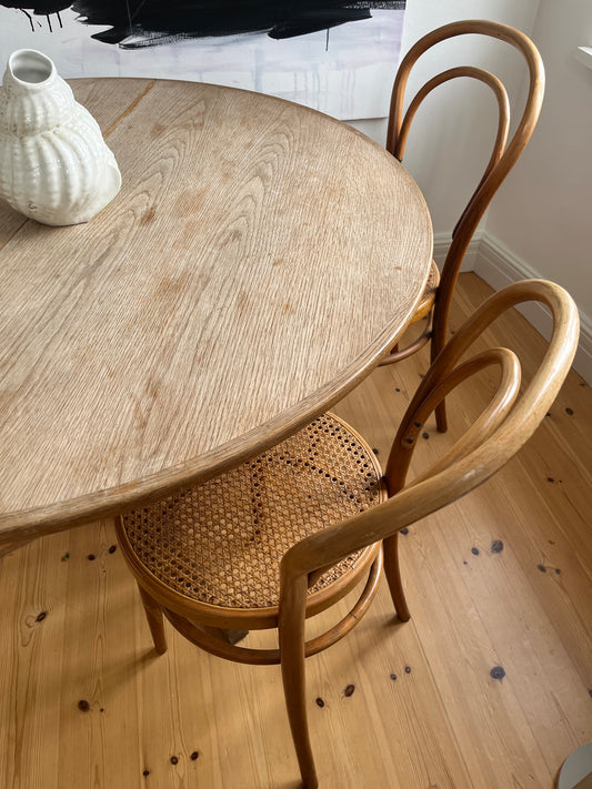 Vintage bistrostol / caféstol med fransk flet – Thonet No. 18 type