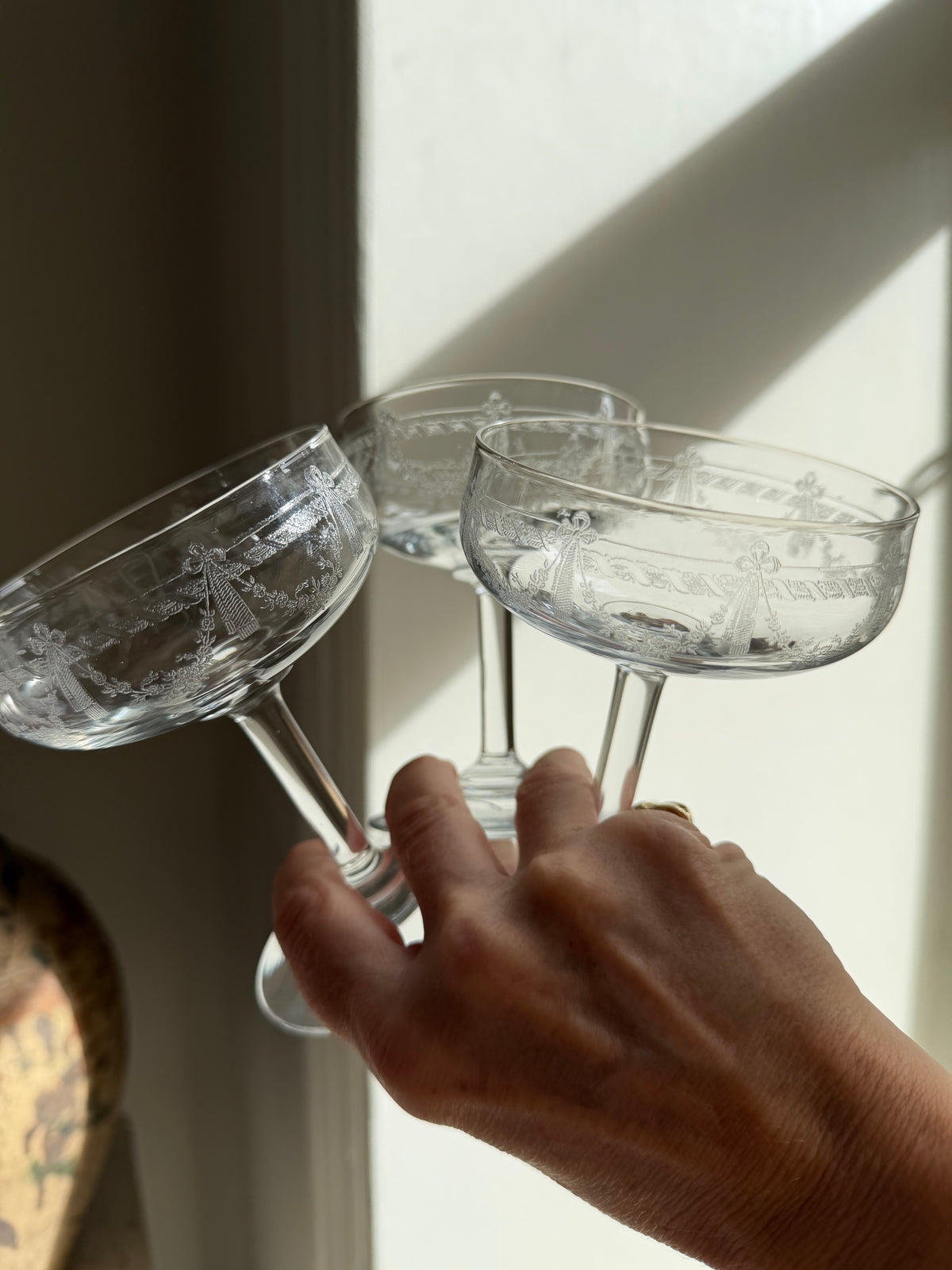 Franske champagneskåle