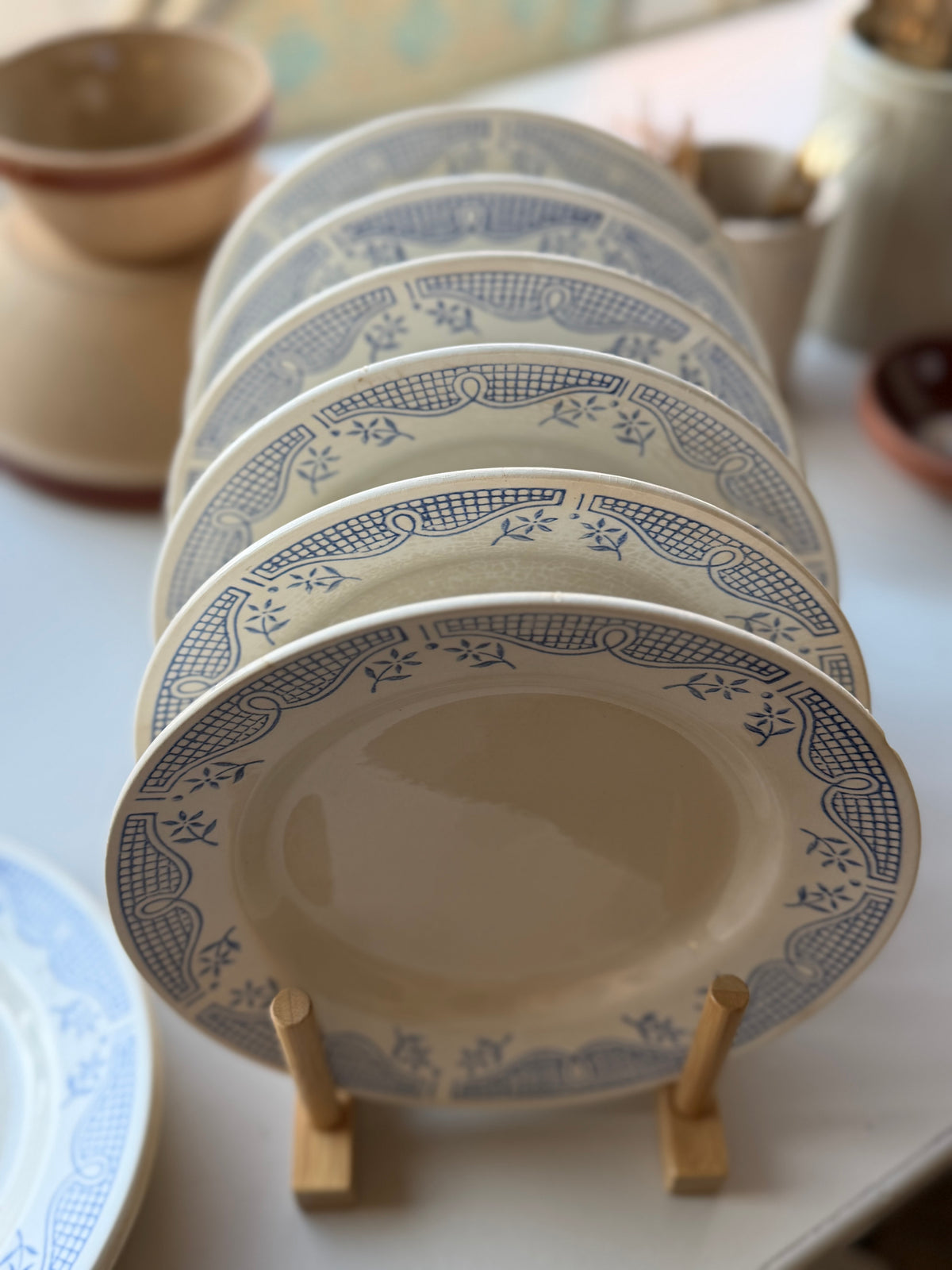 Franske vintage desserttallerkner