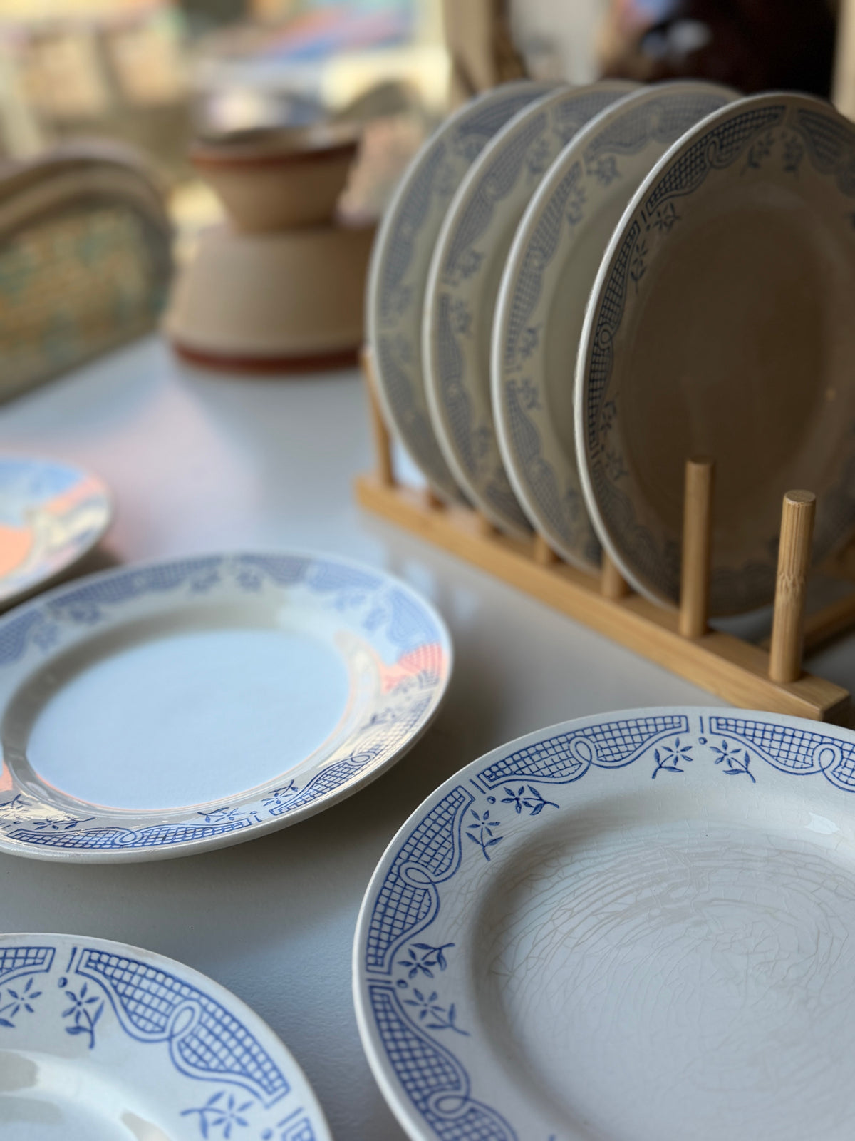 Franske vintage desserttallerkner