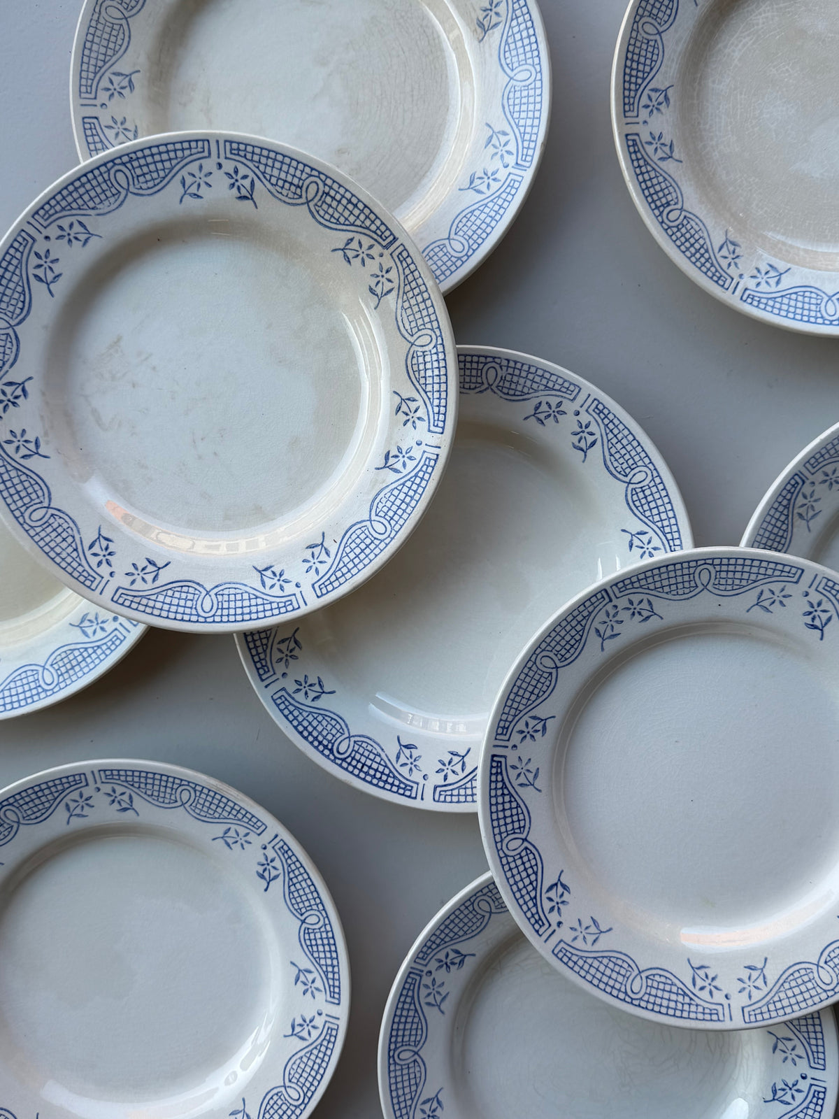 Franske vintage desserttallerkner