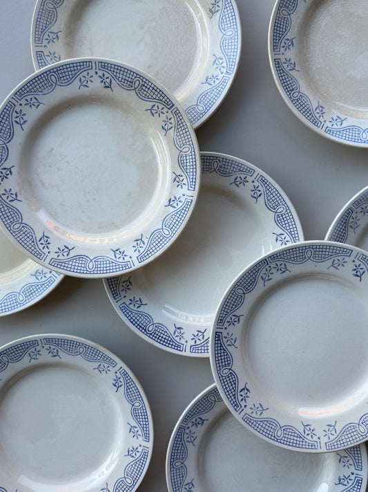 Franske vintage desserttallerkner