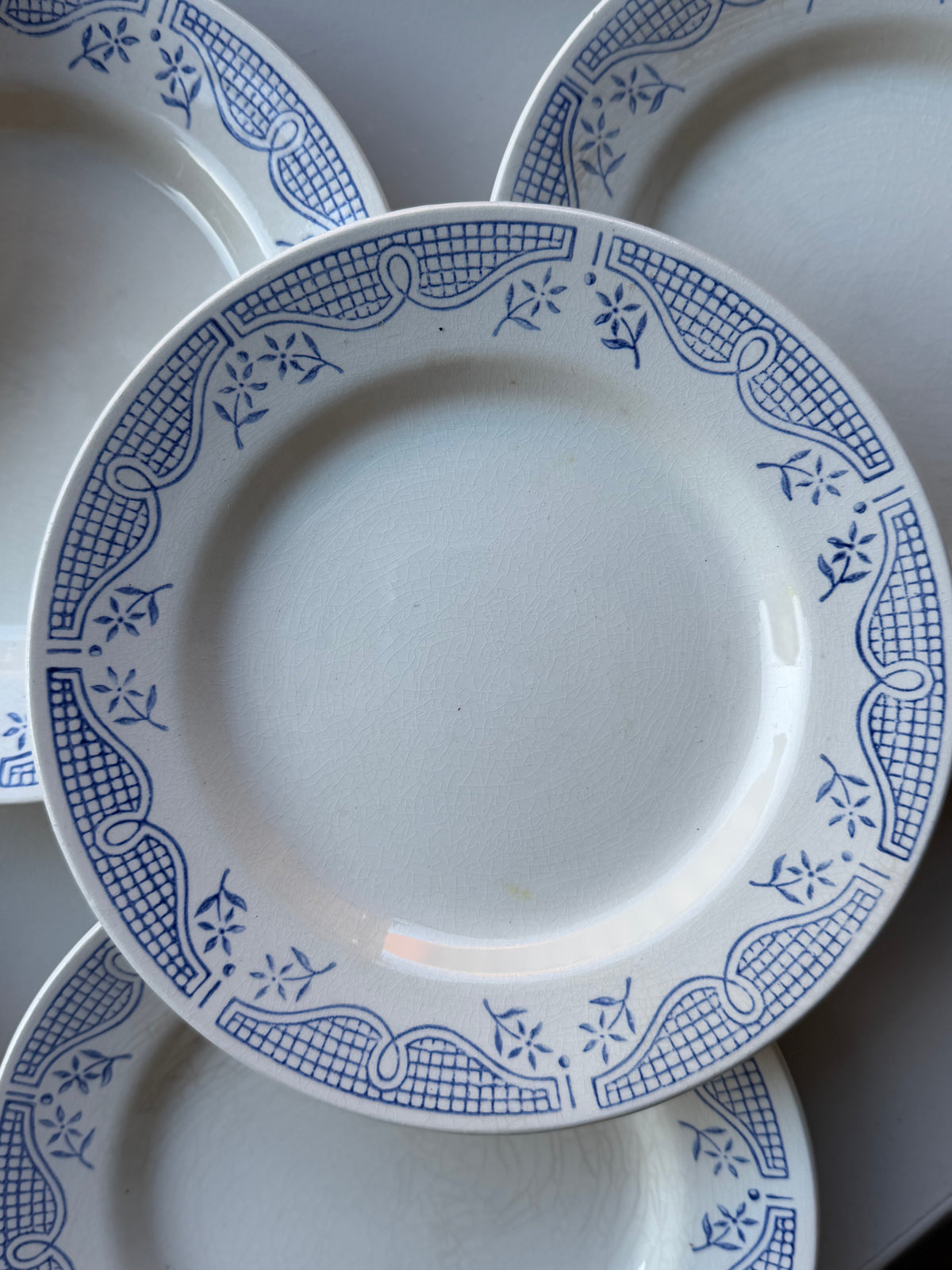 Franske vintage desserttallerkner