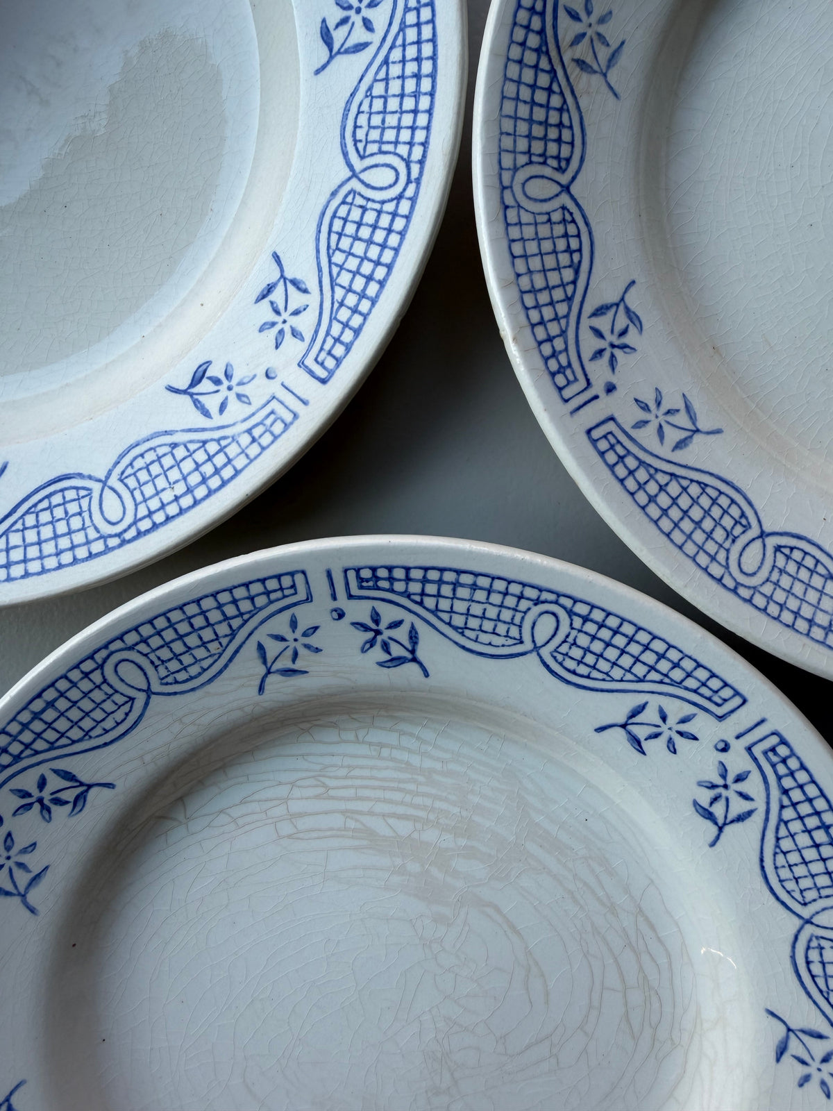 Franske vintage desserttallerkner