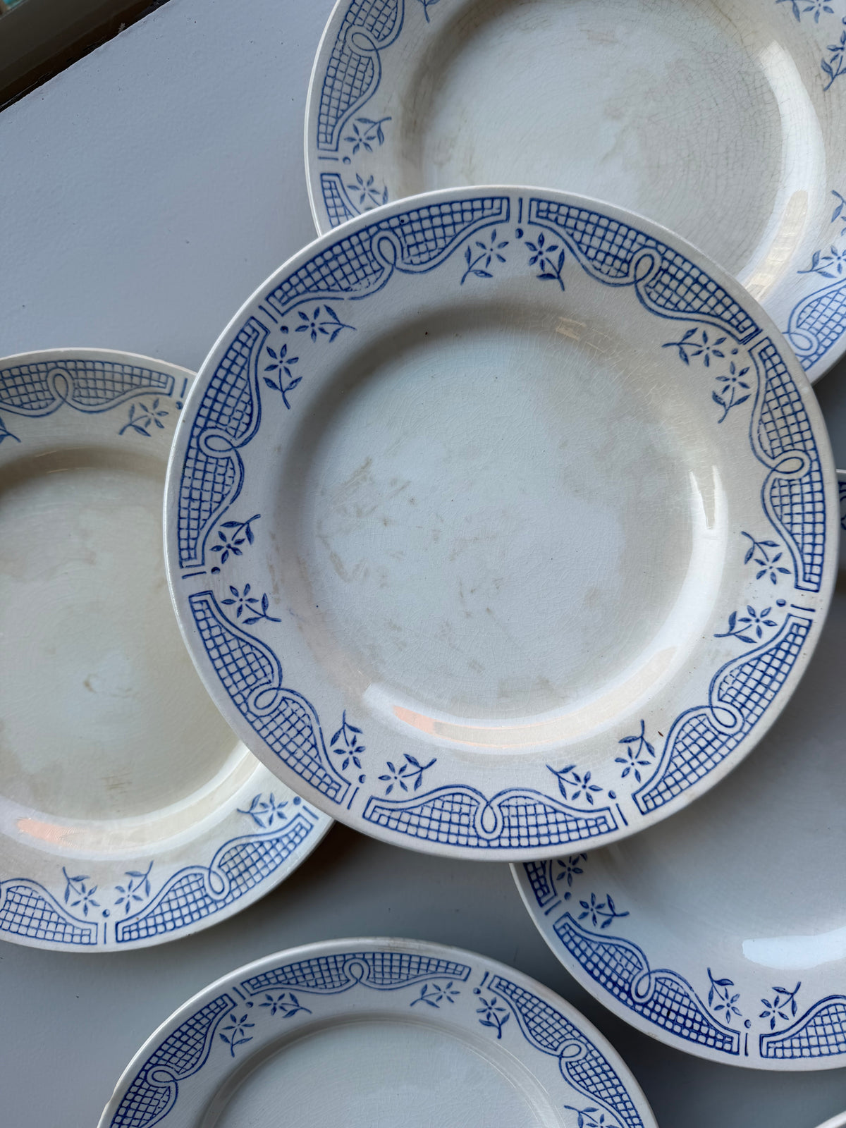 Franske vintage desserttallerkner