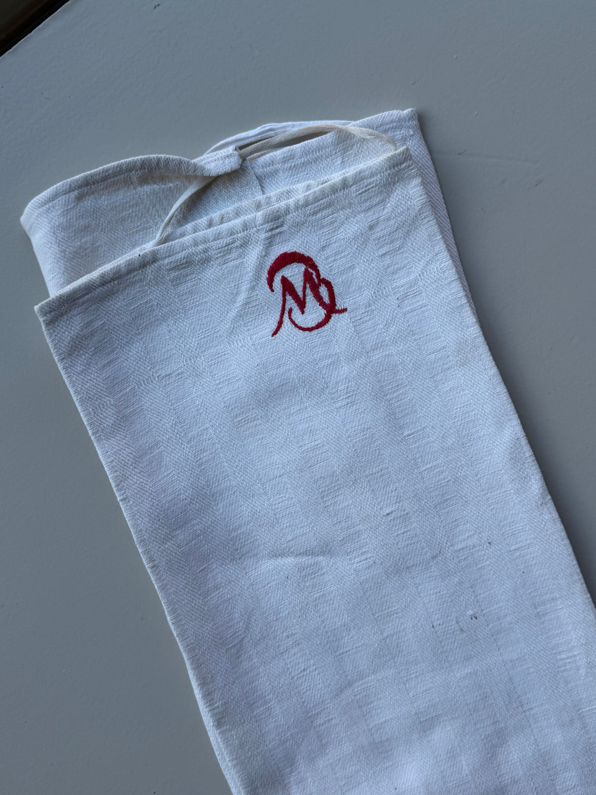 Fransk vintage viskestykke med monogram