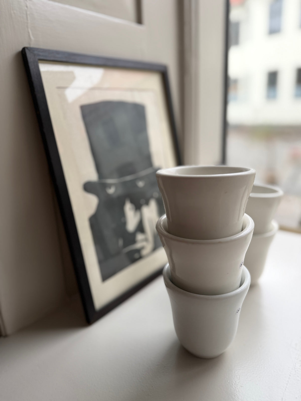 Albert Bertelsen linoleumstryk af mand med hat