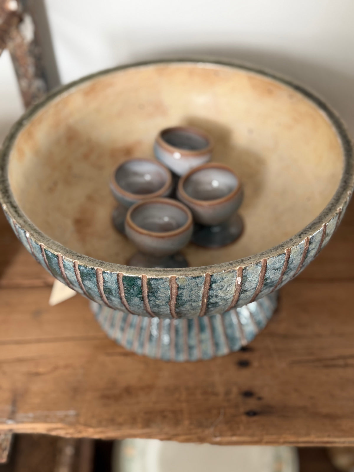 Vintage Roger Jacques mid-century æggebægre af keramik
