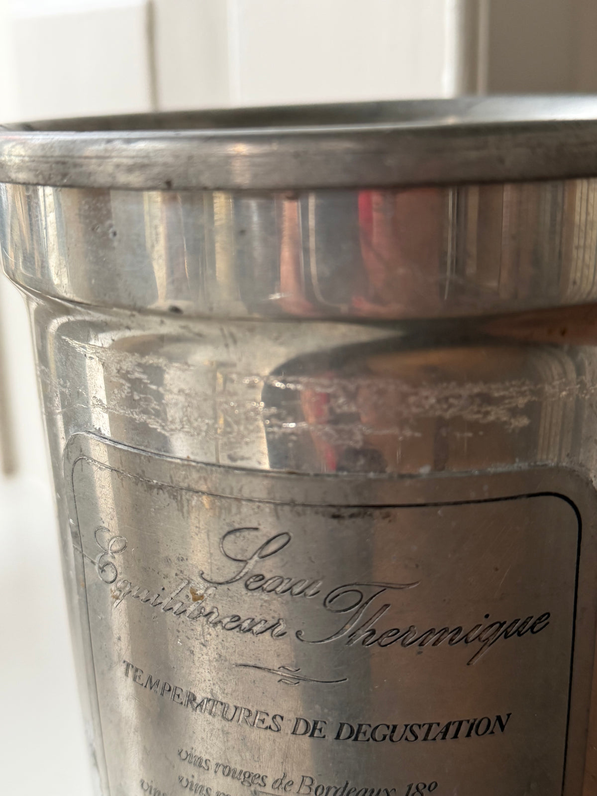 Fransk vintage vinkøler i tin – Original Les Étains du Manoir