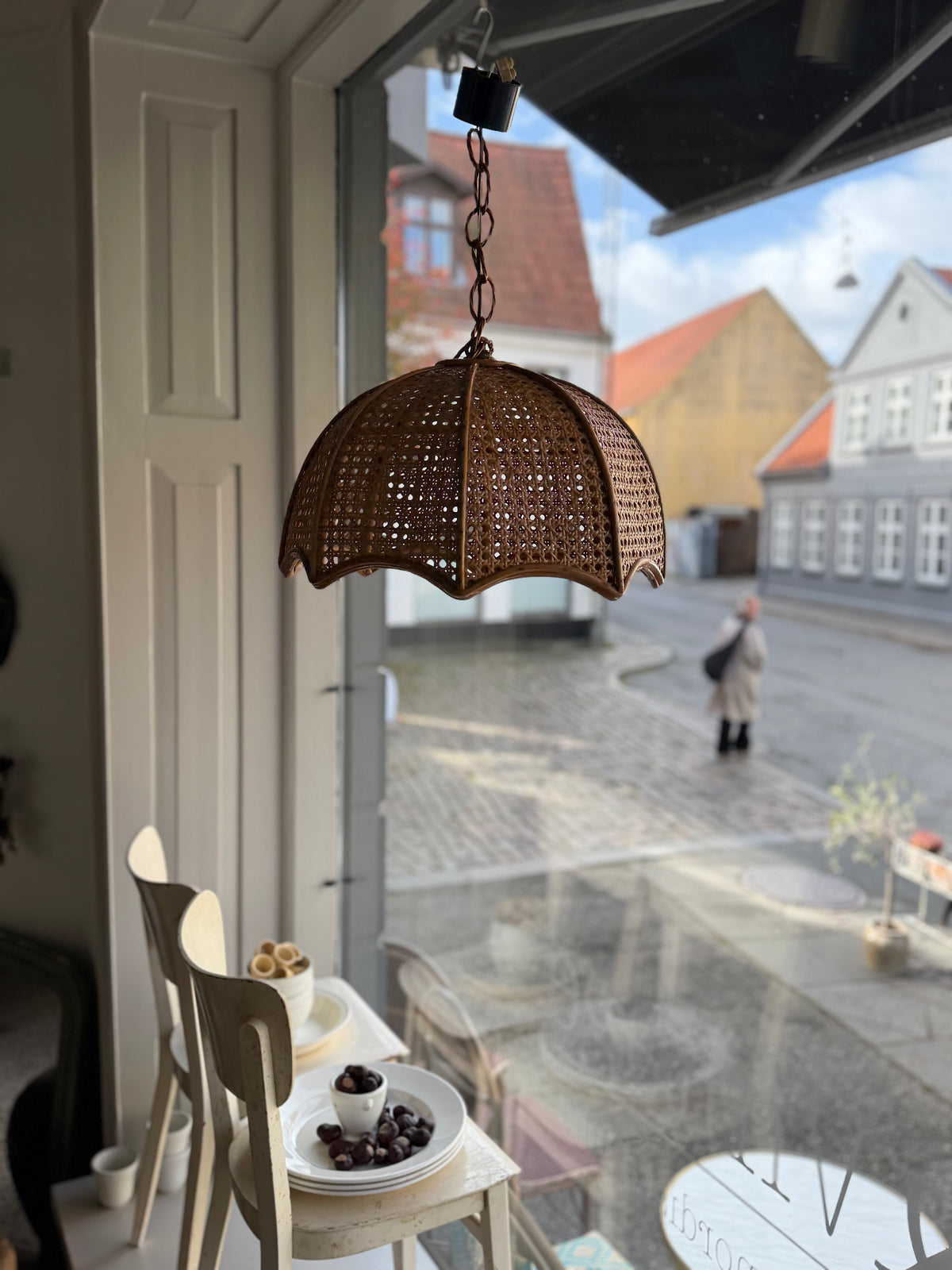 Fransk vintage lampeskærm af fransk flet