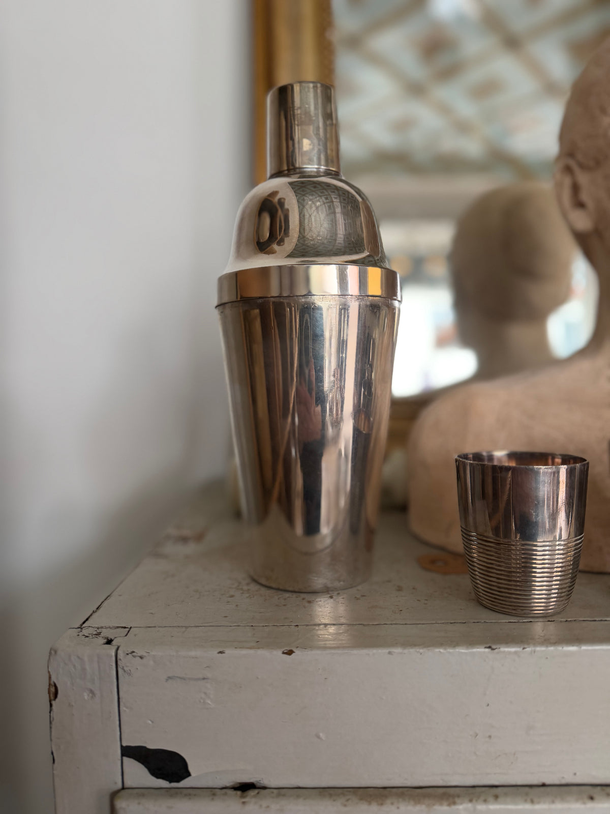 Pletsølv cocktailshaker - 28,5 cm