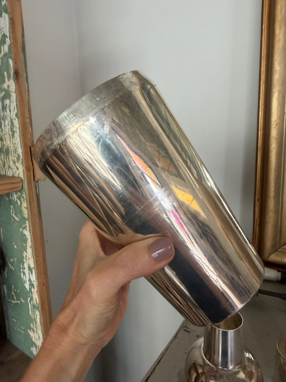 Pletsølv cocktailshaker - 28,5 cm
