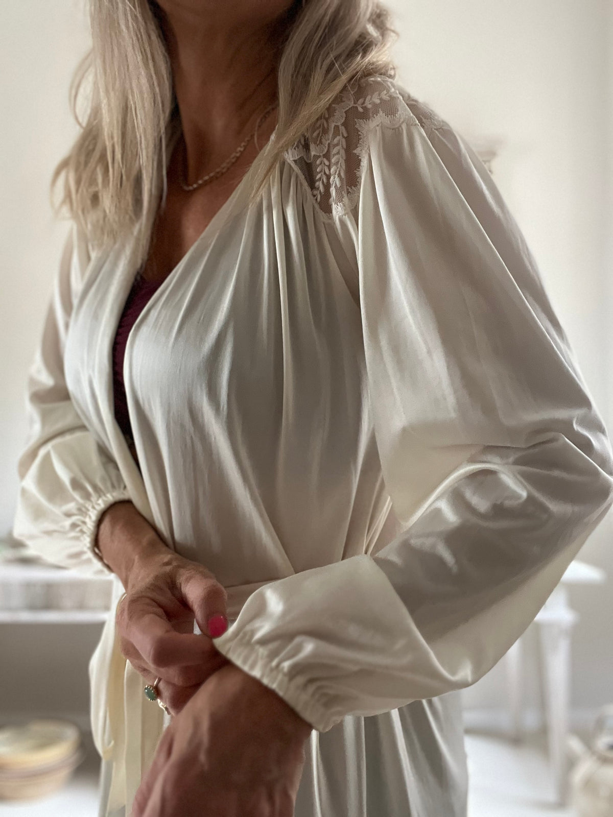 Fransk vintage robe / morgenkåbe
