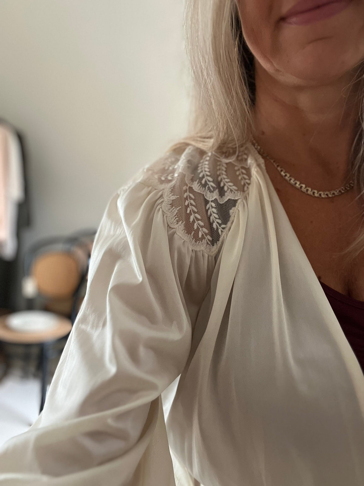 Fransk vintage robe / morgenkåbe