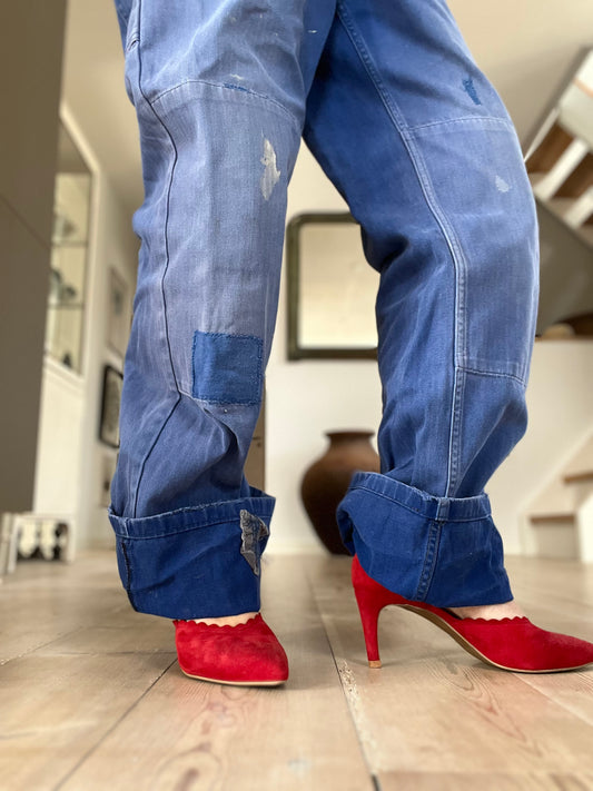 Denim buksedragt