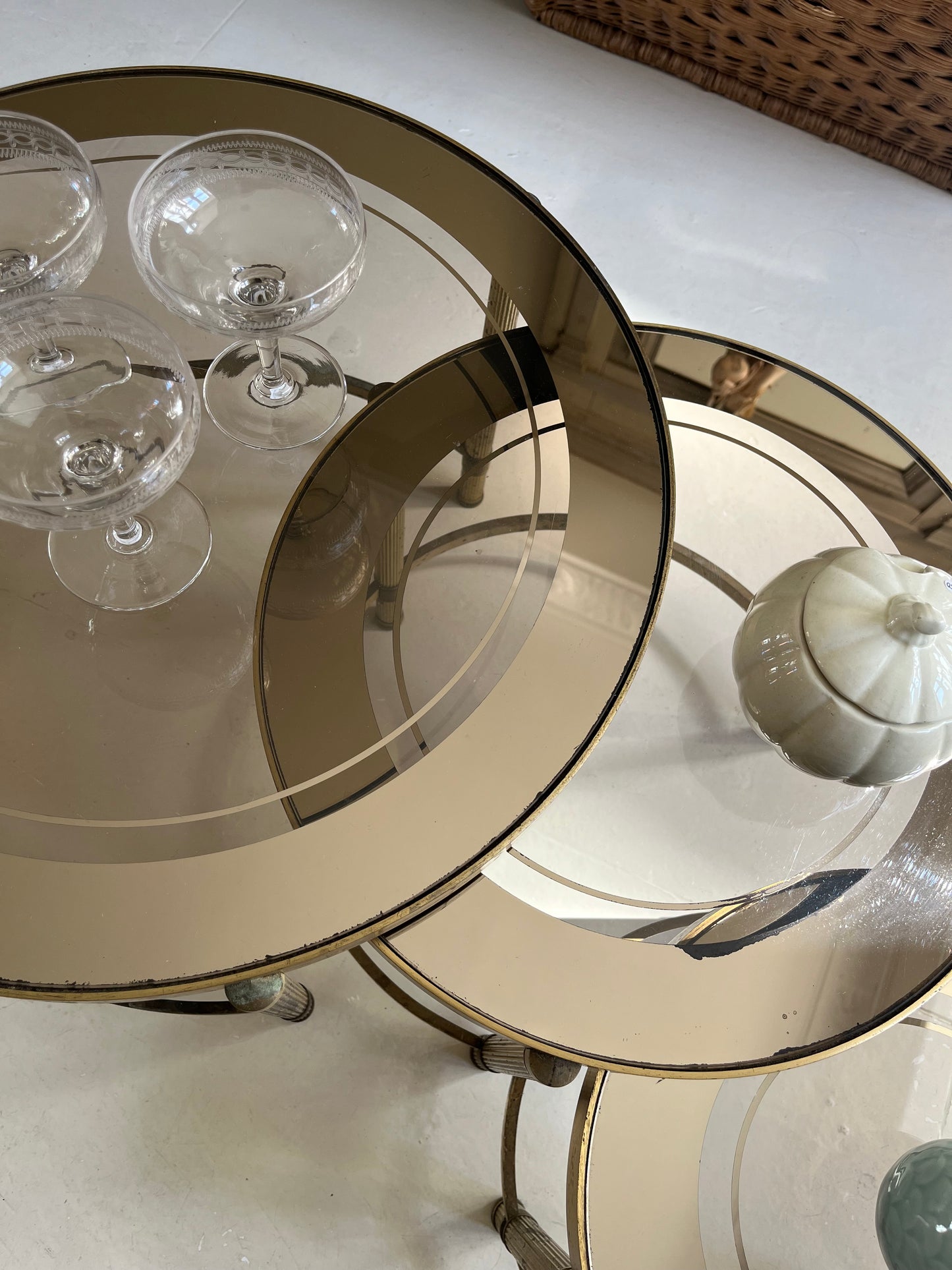 Art deco glasbord