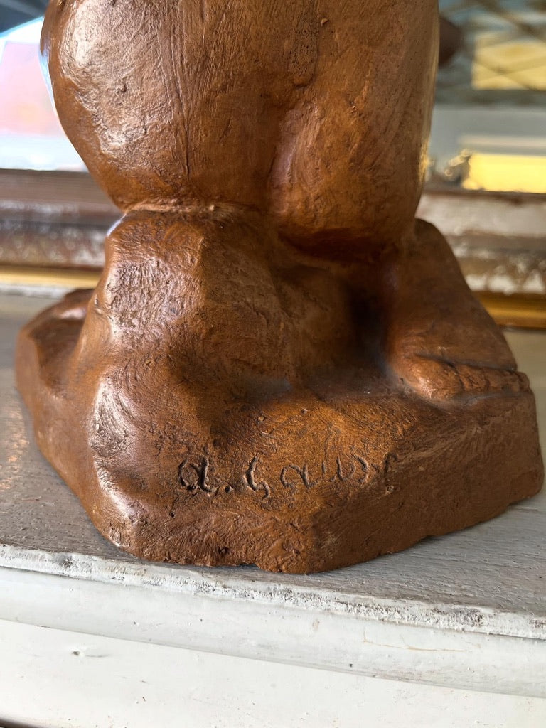 Fransk vintage keramikskulptur