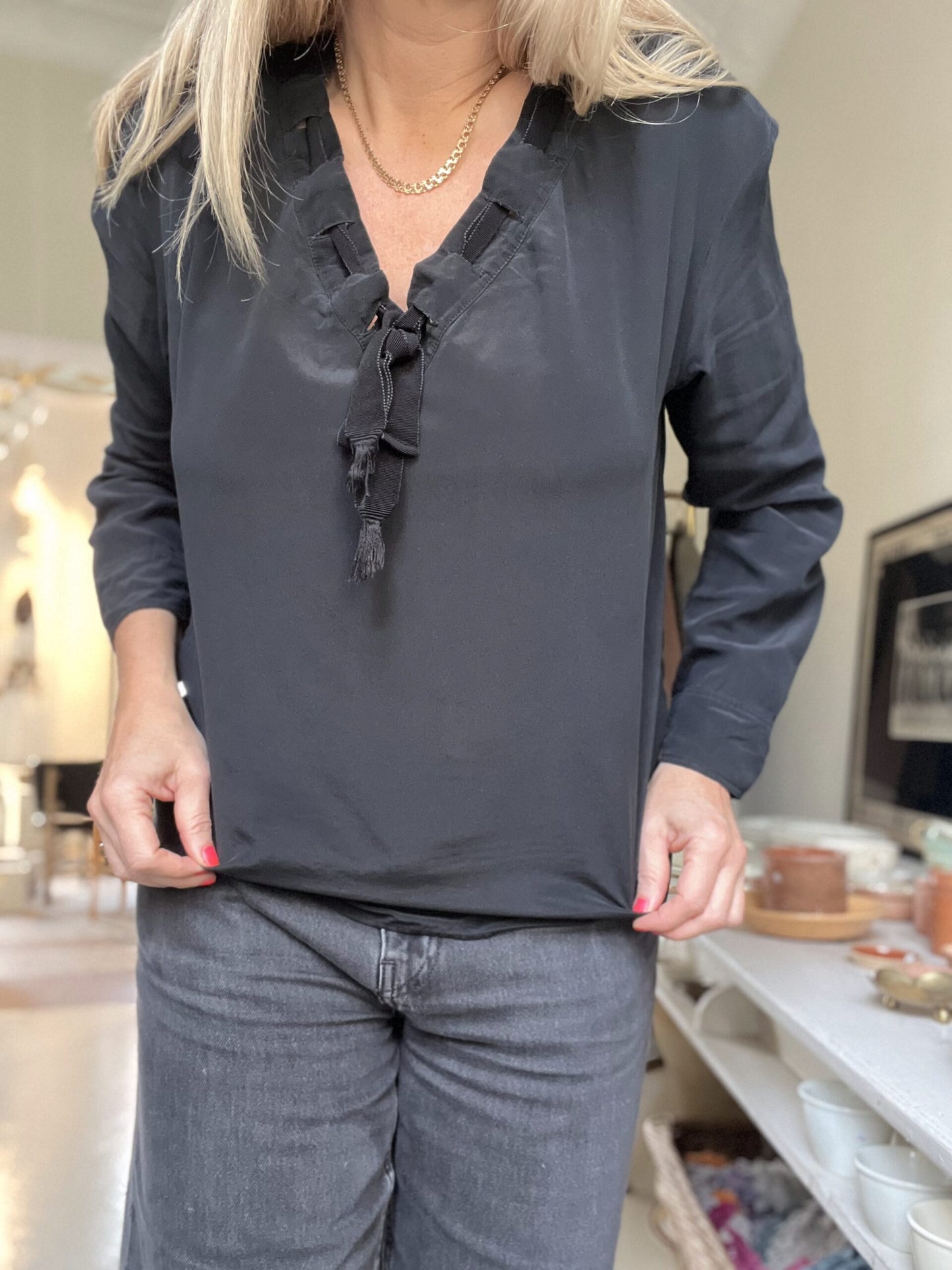 Sandro vintage silkebluse