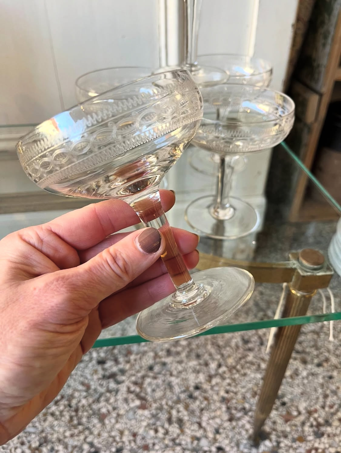 Franske champagneskåle