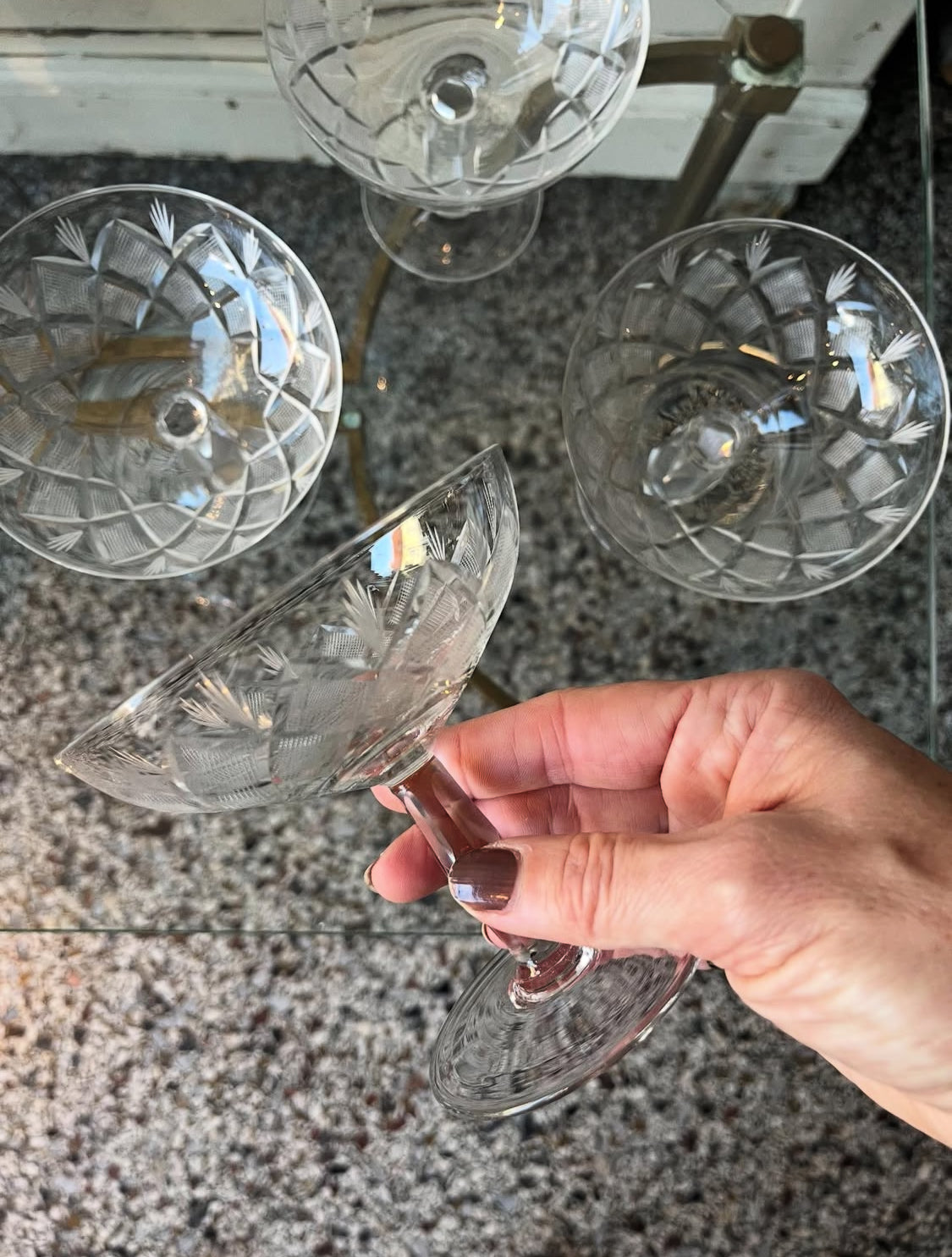Vintage champagneskåle