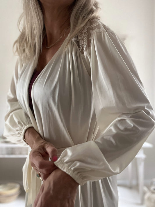 Fransk vintage robe eller morgenkåbe