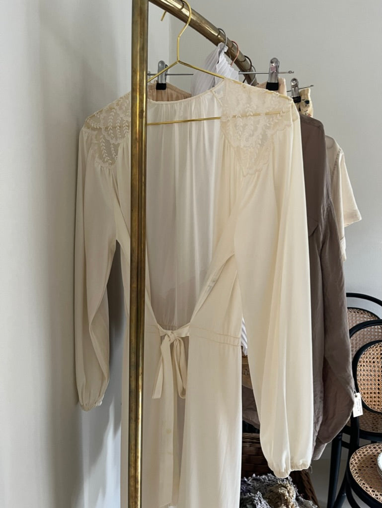 Fransk vintage robe eller morgenkåbe
